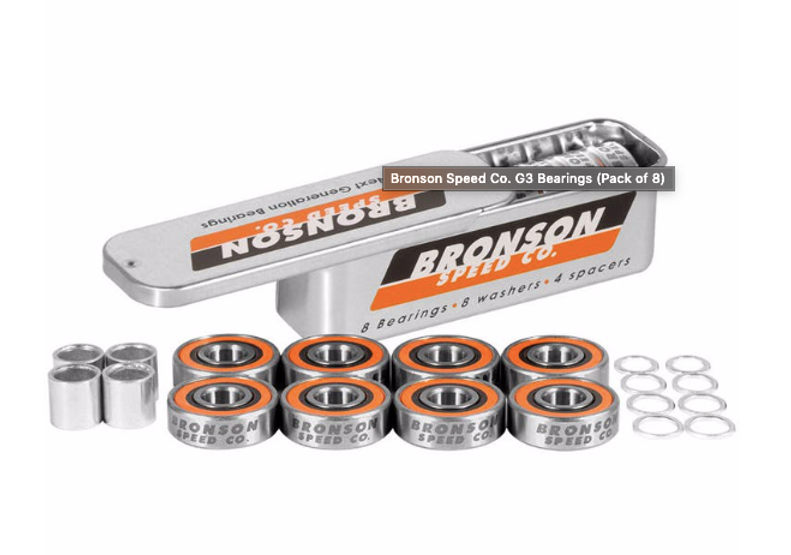 Bronson Speed Co. G3 Bearings (Pack of 8)