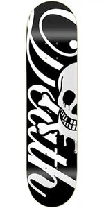 Death Skateboards Black & White Script