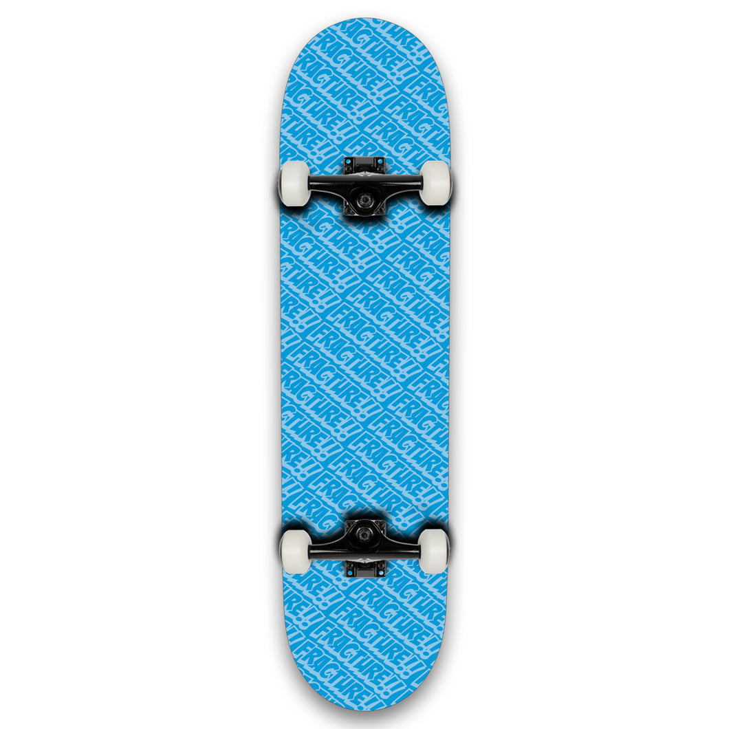 Fracture All Over Comic Blue Complete Skateboard 8”