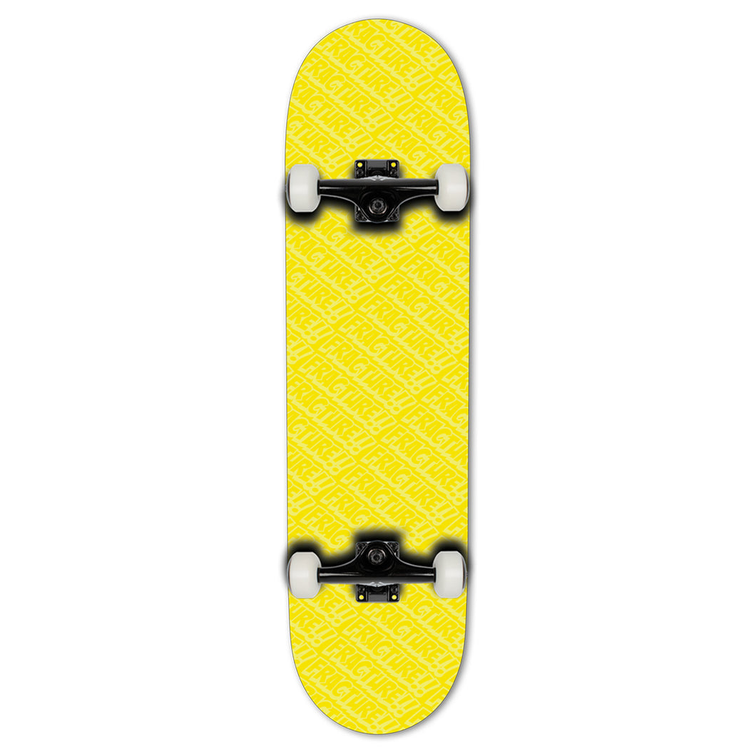 Fracture All Over Comic Yellow Complete Skateboard 7.75”