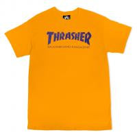 Thrasher T Shirt Gold/Purple
