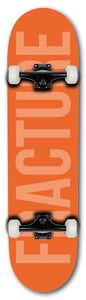 Fracture Fade Orange Complete Skateboard 8”