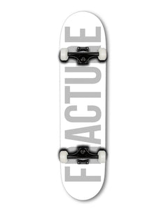 Fracture Fade White Complete Skateboard 8”