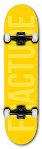 Fracture Fade Yellow Complete Skateboard 7.75”